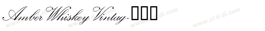 Amber Whiskey Vintag字体转换